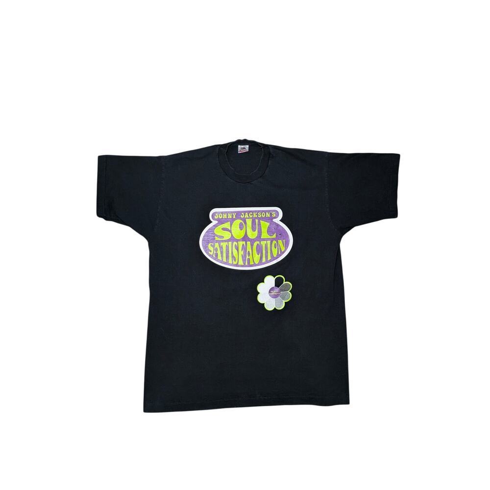 VTG Johnny Jackson’s Soul Satisfaction T-Shirt Fruit of the Loom USA Black XL